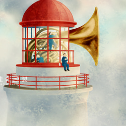 ホルン式灯台／ジクレー版画 4枚目の画像