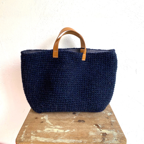 wool100/毛糸のトートバッグ/M トートバッグ clover 通販 6241722