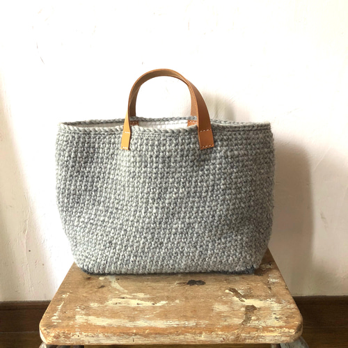 最新な wool100/毛糸のトートバッグ/M トートバッグ clover 通販 トートバッグ