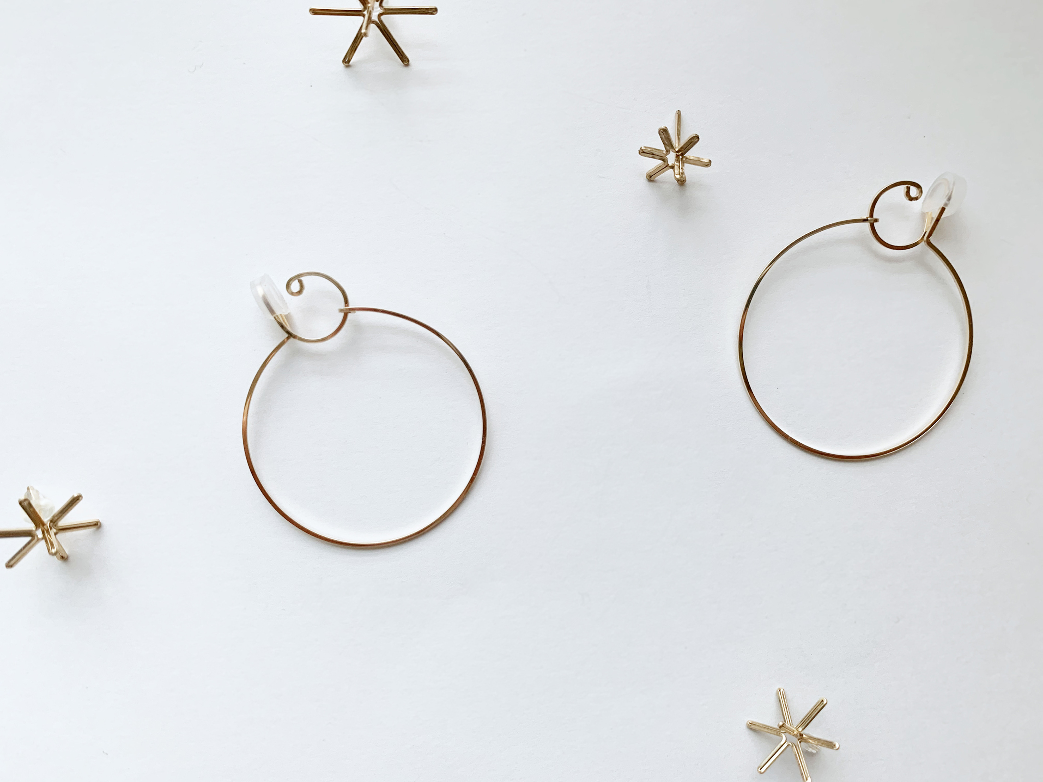 夜空のイヤリング 【冥王星とカロン】14kgf