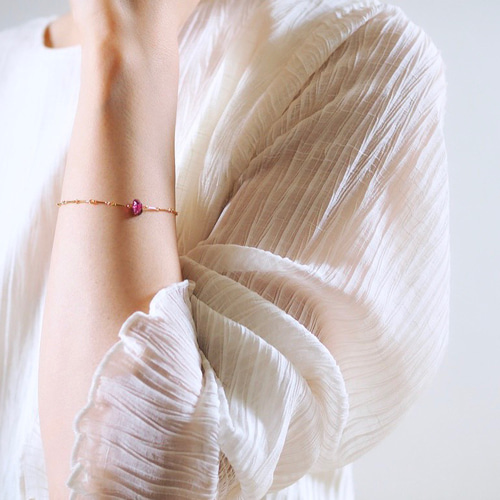 希少！14kgfルベライトブレスレット ルベライトのブレスレット 14kgf ブレスレット Tuesday,May 通販