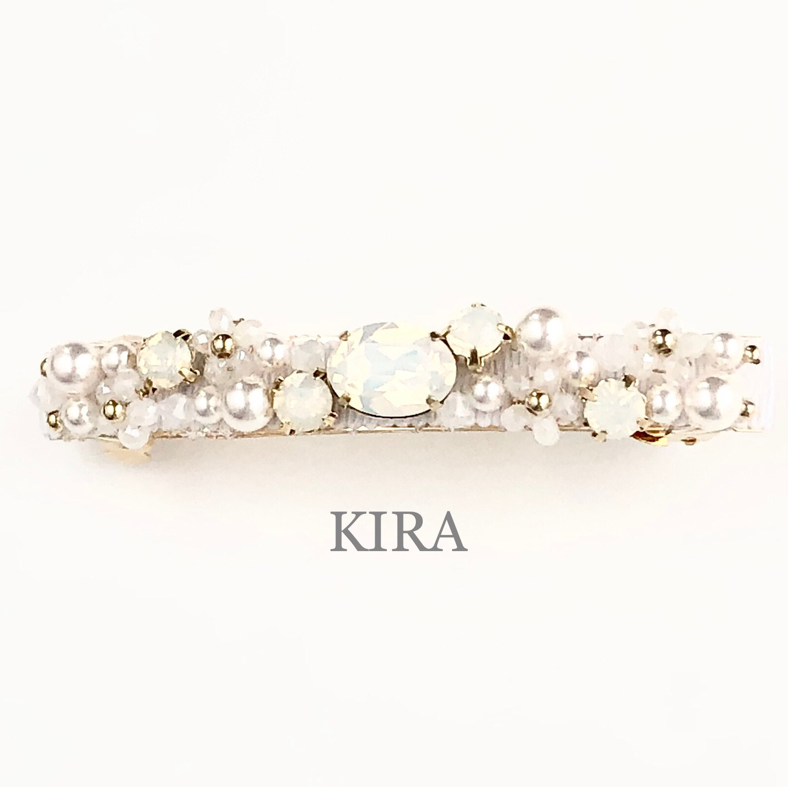 【ジュエルシリーズ】✨ジュエル・バレッタ✨【ホワイト】 4,872円