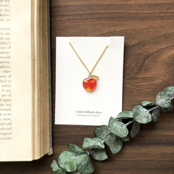 Apple necklace｜りんごのネックレス〔秋のフルーツ〕 4枚目の画像