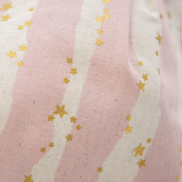 キラキラstar☆の体操着袋(着替え袋):pink｜サイズ変更対応 6枚目の画像