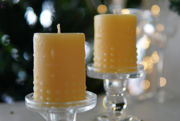 食卓を明るく灯す ✨国産天然蜜蝋キャンドル✨ 3枚目の画像