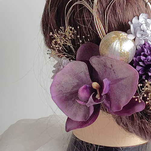 紫 パープル ヘアアクセサリー ヘッドドレス 和装 髪飾り 紫（パープル） ヘッドドレス（アクセサリー） の人気通販