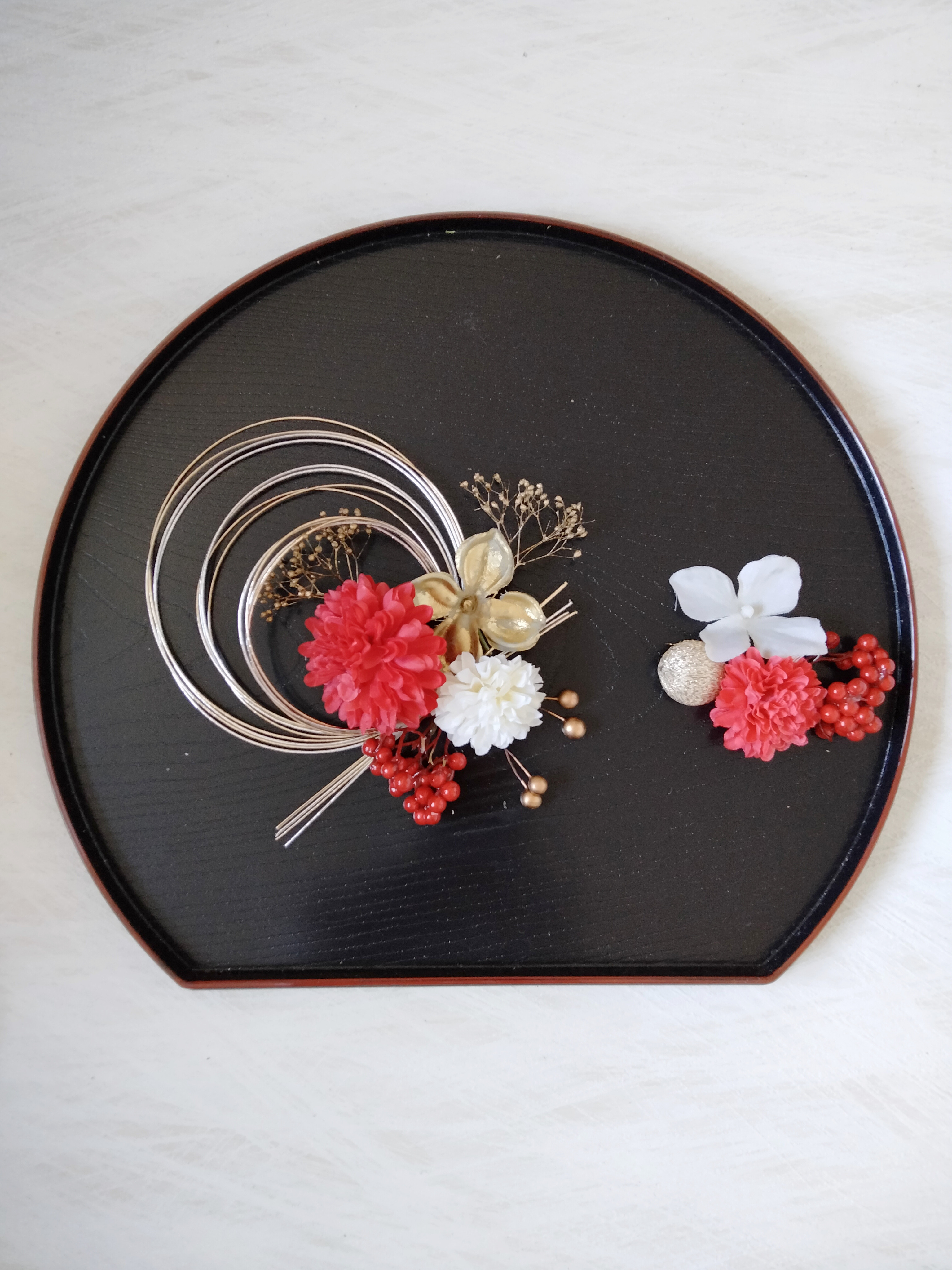 水引き　水引アレンジ　ドライフラワー　小ぶりな髪飾り　七五三髪飾り　成人式髪飾り　卒業式髪飾り　結婚式髪飾り　振袖　袴
