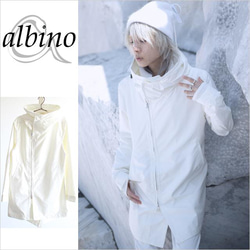 燕尾デザインラップ型ハイネックミリタリーコート コート albino 通販