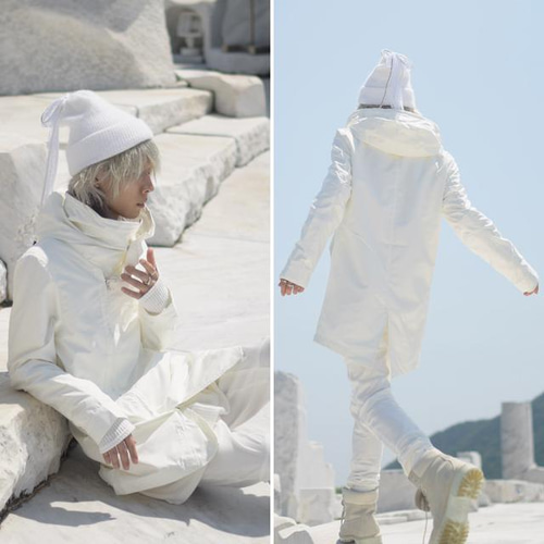 枇杷子 アルベロベッロ刺繍付きホワイトコート 枇杷子 アルベロベッロ刺繍付きホワイトコート 枇杷子