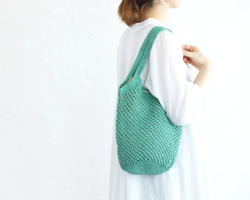 コットンクロシェショルダーバック 7L コットンクロシェショルダーバック 7L