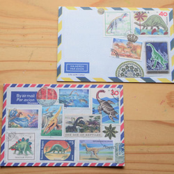 【福袋】切手のコラージュカード（よくばり11枚セット） 5枚目の画像