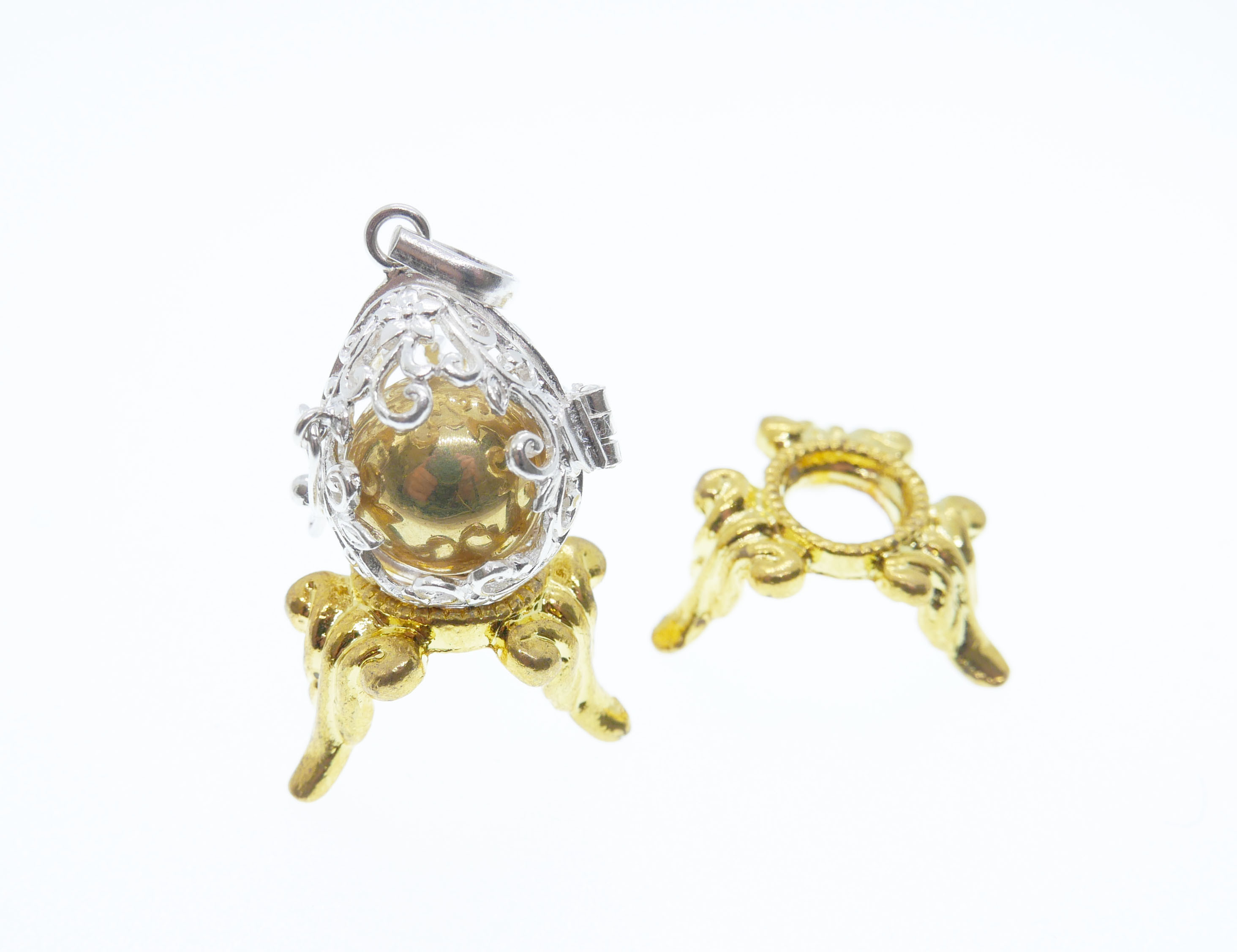 ✼シルバー925✼ジャスパーのネックレス༺ぱかりと開けられる•*•エレガントな卵型༻天然石アクセサリー/プレゼント人気