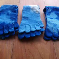〘受注生産〙薬草染め wild silk&organic socks*2set sale有り✡草木染め5本指靴下 4枚目の画像
