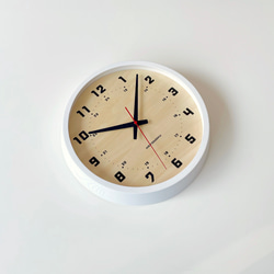 KATOMOKU muku clock 8 km-81WRC ホワイト 電波時計 5枚目の画像