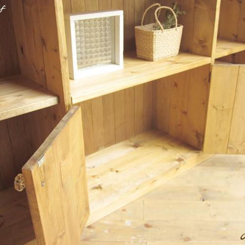 サイズデザインオーダー可！超ワイド4段ラック●ナチュラルブラウン無垢材●受注製作 送料がかなり安くなりました！サイズオーダー可！○超ワイド4扉