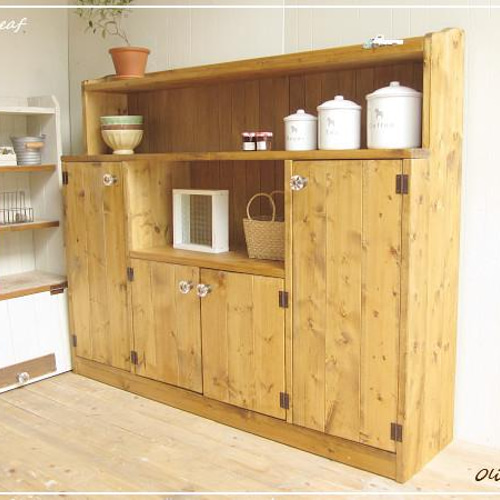 サイズ、デザインオーダー可！超ワイド4扉デザインラックシャビーブラウン受注製作 サイズ、デザインオーダー可！超ワイド4扉デザインラック