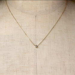 Round brilliant Diamond Necklace / K18YG 6枚目の画像