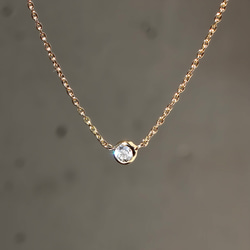 Round brilliant Diamond Necklace / K18YG 3枚目の画像