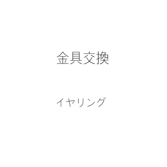 イヤリング金具の変更について 1枚目の画像