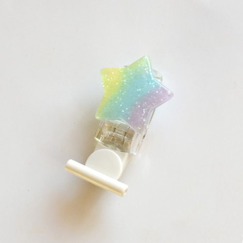 穴を開けない名札クリップ かわいい ハート♡❤♡ スター・くま