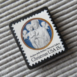 アメリカ　クリスマス切手ブローチ4037 2枚目の画像