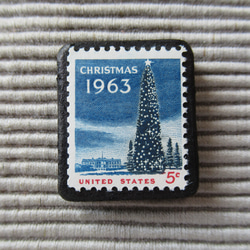 美國聖誕郵票胸針4036 第1張的照片