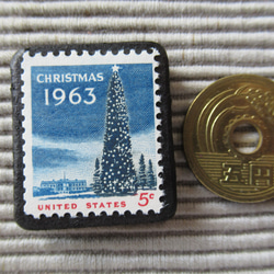 アメリカ　クリスマス切手ブローチ4036 3枚目の画像