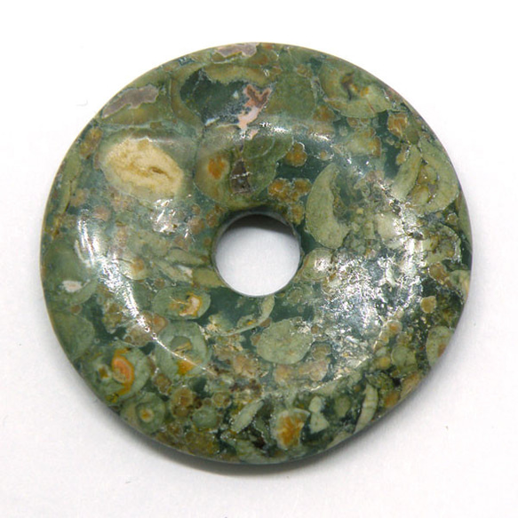 天然石材零件豌豆盤海洋碧玉甜甜圈形狀 ti-p-disk-64 約 40 毫米 第1張的照片