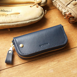 【週年慶特價 690】原價 1090【客製化刻字】Navy Blue 真皮鑰匙包 (英文刻印/禮盒包裝) 生日禮物 第14張的照片