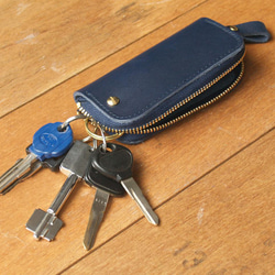 【週年慶特價 690】原價 1090【客製化刻字】Navy Blue 真皮鑰匙包 (英文刻印/禮盒包裝) 生日禮物 第11張的照片