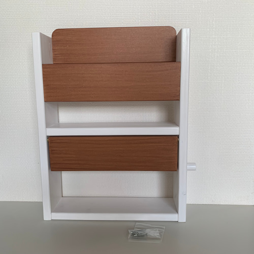 キッチンペーパーホルダー付大型スパイスラック(奥行9cm)日本製