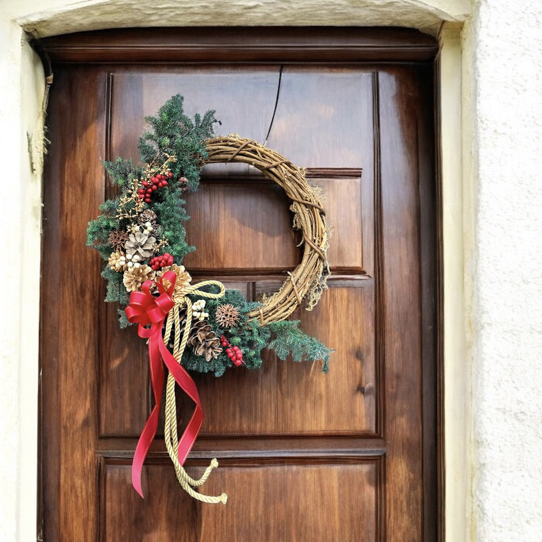 【送料無料】SALE！シンプルなクリスマスリース