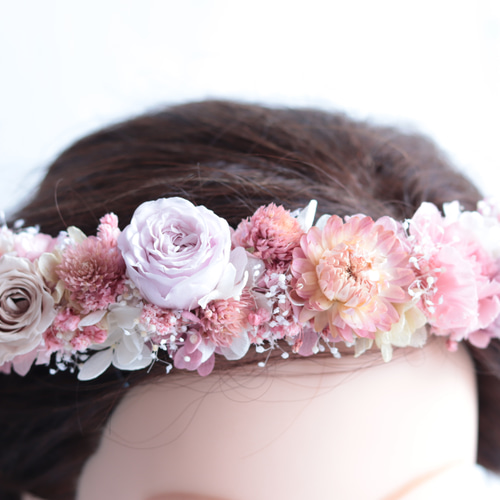*゜..Rose Tiara.*゜..華やかなプリザーブドフラワー　アンティーク プリザーブドフラワー アンティーク・ローズ プリザーブドフラワー付き