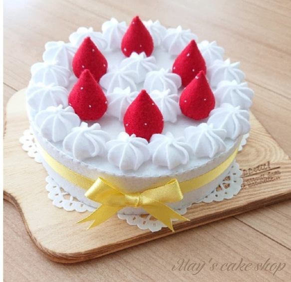 フェルトケーキ  お誕生日ケーキ   百日祝いケーキ 2枚目の画像