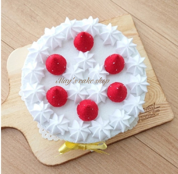 【返品送料無料】 フェルトケーキ おもちゃ・人形 百日祝いケーキ お誕生日ケーキ クラフト・布製品