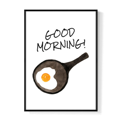 パイナップル絵画セレクション – Good Morning! 42x60cm 北欧/イラスト/装飾画/複製画/壁掛け絵画/ブラン 1枚目の画像