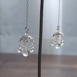 全新銀色現已上市！已售出 500 多件商品！ 3D吊燈耳環 第3張的照片