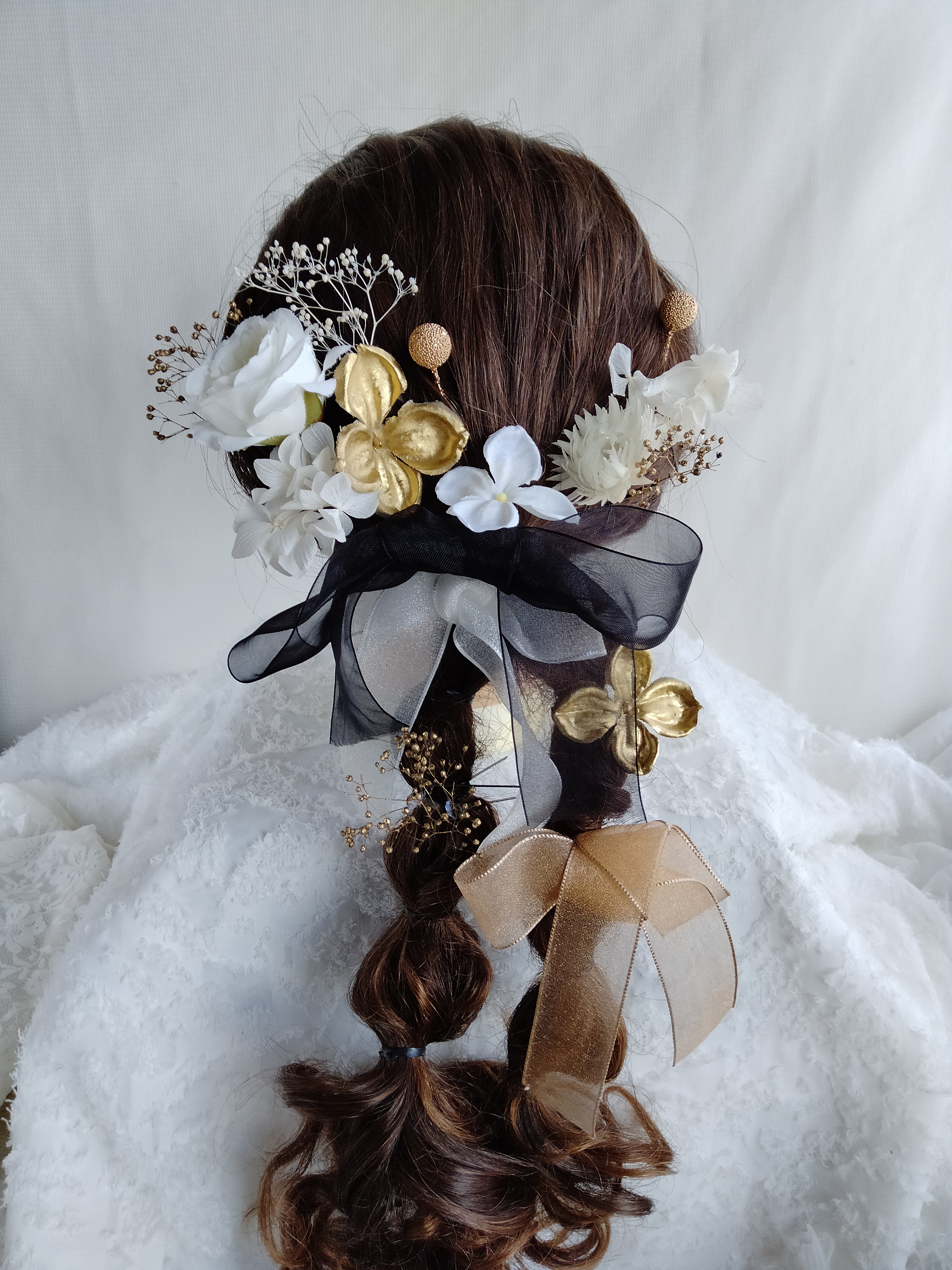 【再販】オーガンジーリボンヘアゴム マーメイド 人魚の髪飾り 再販】オーガンジーリボンヘアゴム マーメイド 人魚の髪飾り