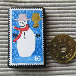 英國聖誕郵票胸針4056 第3張的照片