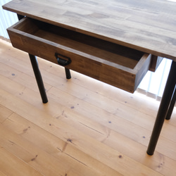 65.Work Desk 棚付き 90×40 組立工具不要 アイアン/デスク/机/テーブル 5枚目の画像