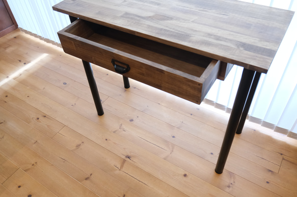 65.Work Desk 棚付き 90×40 組立工具不要 アイアン/デスク/机/テーブル 5枚目の画像