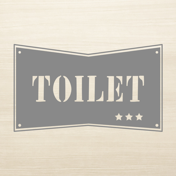 アメリカンプレート風でかっこいいトイレ サインアメリカン　トイレ サイン　プレート 男前インテリアisn-002-001 6枚目の画像