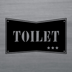 アメリカンプレート風でかっこいいトイレ サインアメリカン　トイレ サイン　プレート 男前インテリアisn-002-001 4枚目の画像