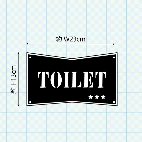 アメリカンプレート風でかっこいいトイレ サインアメリカン　トイレ サイン　プレート 男前インテリアisn-002-001 3枚目の画像