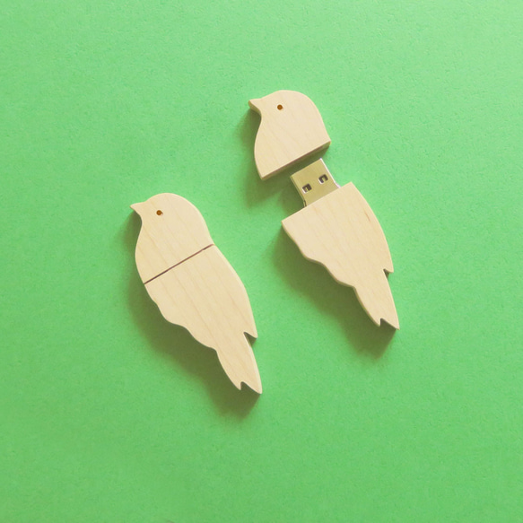 【オーダーメイドギフト】木製 USB メモリ チョウ 2枚目の画像