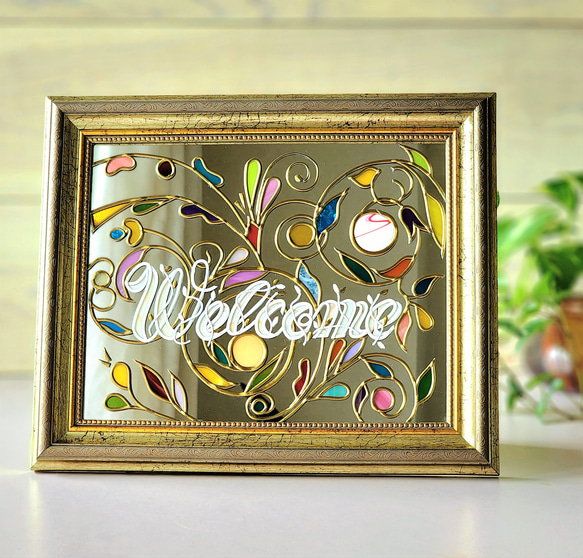 Antique style Welcome Mirror 第3張的照片