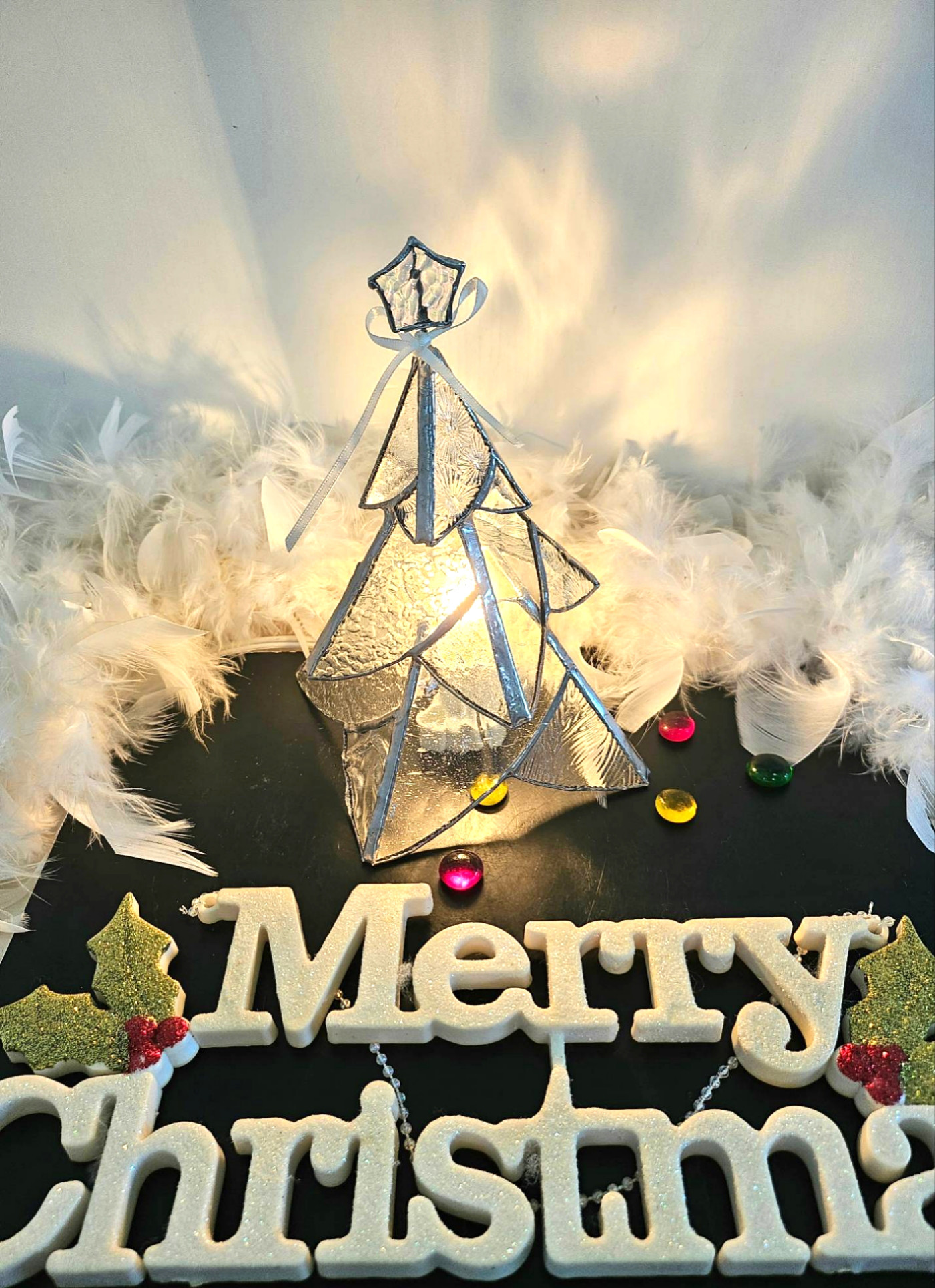 *✴︎:.｡クリアフェアリー・クリスマスツリー① 　フェアリーライト付き♪