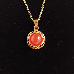 かすみ草の1輪ネックレス / 半球 / レジン / ドライフラワー / 氷