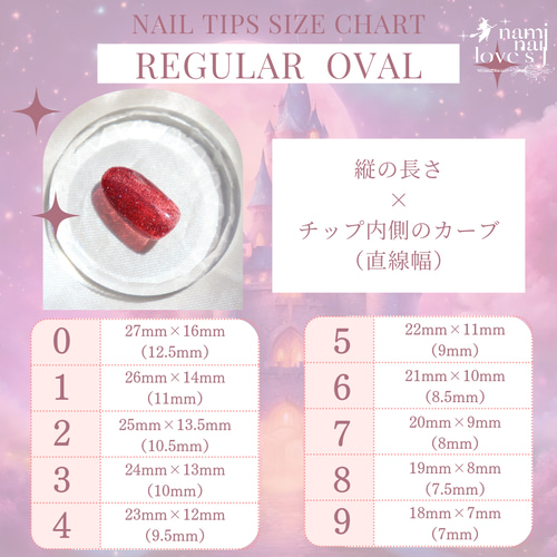 ネイルチップ安心測定セット ネイルチップ（つけ爪） nami nail love