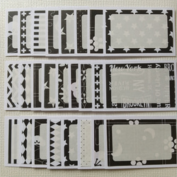 メッセージカード#1733☆25枚 モノトーン コメントカード